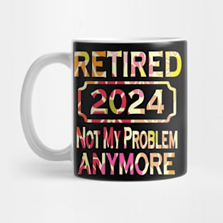 Retired In 2024 Tee - Groovy Backgrounds Mug